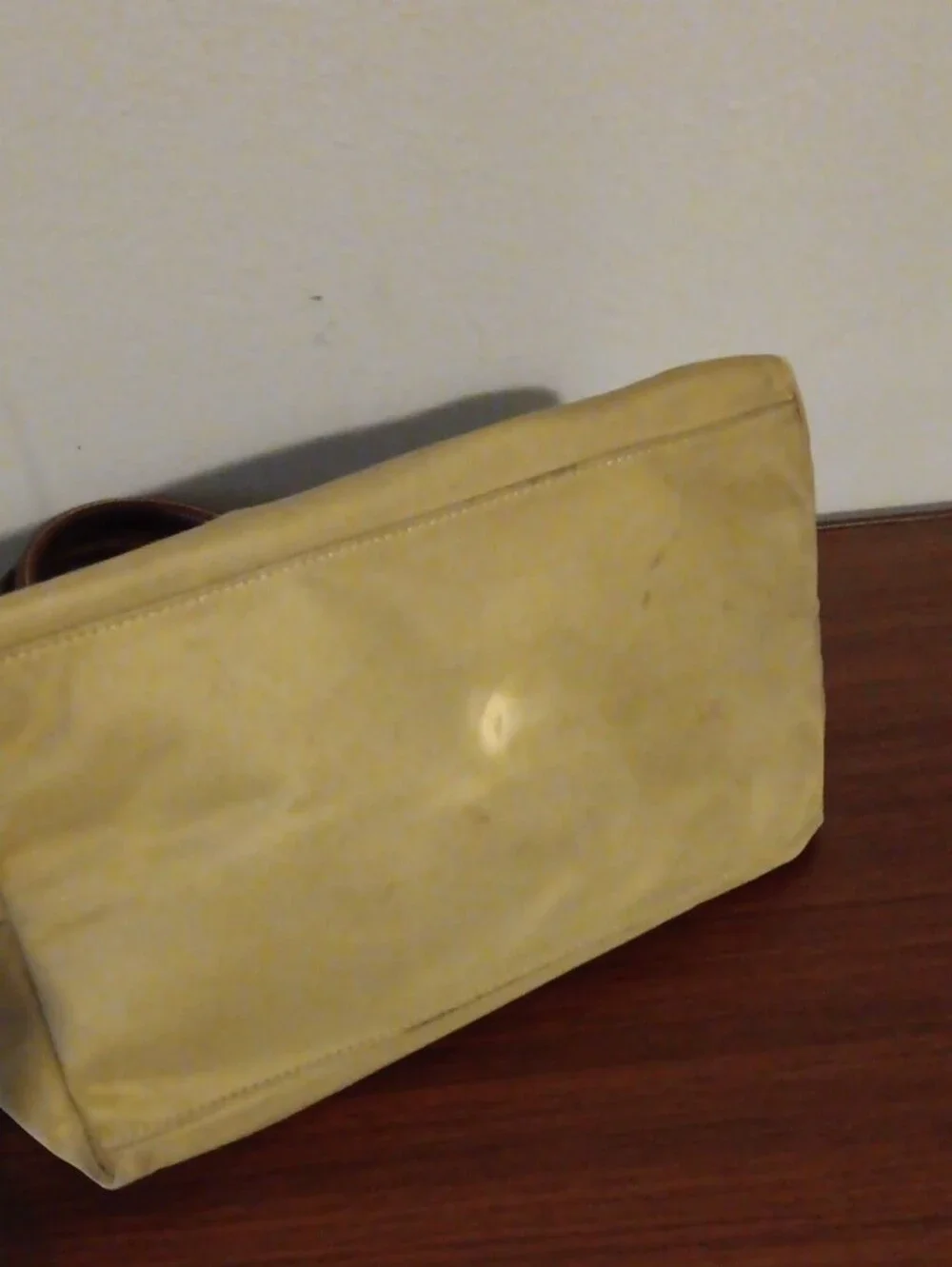 Vintage 1975 Dooney & Bourke Olive Green Tote Bag with Brown Leather Trim